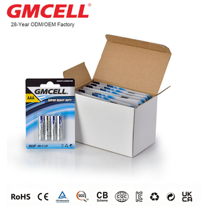 Batería de Zinc-Carbono GMCELL AAA R03P UM-4 1.5V Súper Resistente, Libre de Mercurio y Cadmio - Product Image 3