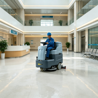 Nouvelle autolaveuse commerciale à double brosse électrique autopropulsée pour le nettoyage des hôpitaux