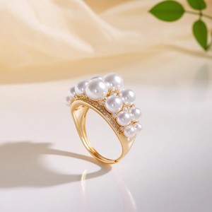 อุปกรณ์ทำเครื่องประดับมุก DIY แหวนเงินแท้ S925 ดีไซน์ทันสมัย พร้อมฐานเปล่าสำหรับใส่ลูกปัดกลมขนาด 6-8 มม. เหมาะสำหรับผู้หญิง - Product Image 1