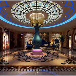 Vitraux ronds personnalisés en verre massif, technique Tiffany, pour éclairage et décoration murale et de plafond de salle de sport et de chambre. - Product Image 4