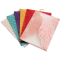 Tarjetas de Invitación con Diseño Floral Láser para Ritos de Pasaje