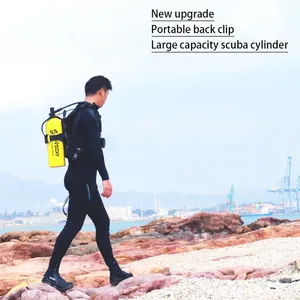 Cylindre de plongée portable 4L, mini-bouteille d'air, respirateur de plongée, équipement de plongée de secours, dispositif de respiration sous-marine - Product Image 4