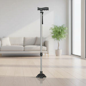 Canne de <span class=keywords><strong>marche</strong></span> réglable en hauteur - Canne légère en aluminium pour seniors, antidérapante, aide à la mobilité portable avec sangle de maintien - Product Image 2