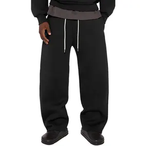स्ट्रीटवियर थोक में आराम से अधिक आकार के पुरुषों के कपास फ्राई हेवीवेट खाली पैर कस्टम बैगी स्वेटर