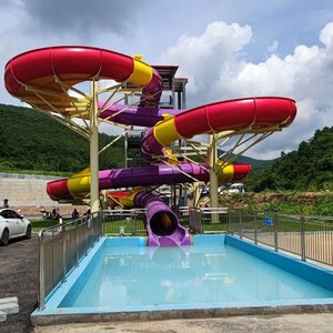 Bester Preis Fiberglas-Poolslide gebrauchte gewerbliche Wasserrutschen für Wasserparkprojekt - Product Image 2