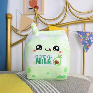 Diseño leche juguetes de peluche lindo té de la leche fresa peluche juguete cangrejo máquina <span class=keywords><strong>almeja</strong></span> muñeca suave relleno leche caja almohadas de felpa - Product Image 2