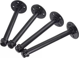 Paar 1/<span class=keywords><strong>2</strong></span> "Industrial Style Vintage Rohr halterung Schwere Eisen regal halterung durch Rohr flansch - Product Image 4