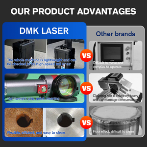DMK 300 Watt Pulse Fiber Laser Machine <span class=keywords><strong>De</strong></span> Nettoyage Nouvelle Condition Trolley Case pour Métal et <span class=keywords><strong>Aluminium</strong></span> pour Oxyde/Huile - Product Image 4