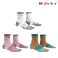 Chaussettes de sport Crew à cinq doigts respirantes antidérapantes en graphène antibactérien Design de logo corporel