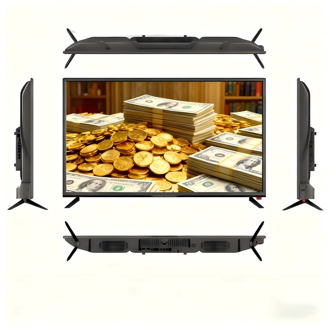 Original Brand New 43" Inch Smart HD Flat LED TV 2K Android with Double Glass 60Hz Refresh Rate HDTV Definition Wireless WiFi