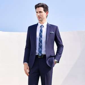 Haute qualité hommes affaires décontracté simple boutonnage fermeture éclair mouche <span class=keywords><strong>costume</strong></span> <span class=keywords><strong>veste</strong></span> grandes tailles pour réunion - Product Image 3