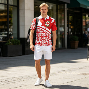 เสื้อโปโ<span class=keywords><strong>ล</strong></span>พิมพ์ลายดอก<span class=keywords><strong>ชบา</strong></span>ธงชาติแคนาดาสำหรับผู้ชาย <span class=keywords><strong>ล</strong></span>ายใบเมเปิ้<span class=keywords><strong>ล</strong></span> <span class=keywords><strong>ล</strong></span>ายทรอปิคอล แขนสั้น <span class=keywords><strong>ล</strong></span>ำลอง สำหรับเล่นกอ<span class=keywords><strong>ล</strong></span>์ฟ ชุดกีฬาแนวรักชาติ - Product Image 1