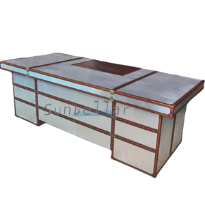 Mobili per la casa ufficio <span class=keywords><strong>scrivania</strong></span> in <span class=keywords><strong>metallo</strong></span> in alluminio <span class=keywords><strong>vintage</strong></span> vera pelle executive <span class=keywords><strong>scrivania</strong></span> con 6 cassetti di lusso <span class=keywords><strong>scrivania</strong></span> aviator - Product Image 5