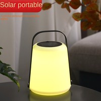 Lampe de table suspendue LED solaire multifonctionnelle portable rechargeable pour l'extérieur, étanche IP44, à intensité variable, CRI élevé 80, 50000, pour le camping