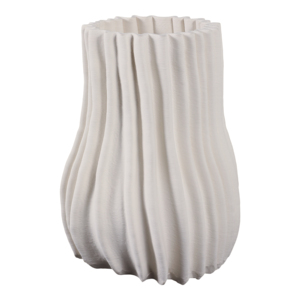 Vaso moderno in porcellana, elegante vaso per fiori stampato in 3D, per soggiorno, decorazione per la casa, pezzo d'accento. - Product Image 3