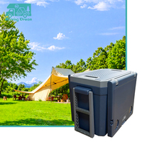 Glacière portable JDA 32L avec table et chaise, coque en PE, isolation en mousse PU pour camping-car, camping, pêche, extérieur, caravane, voyage