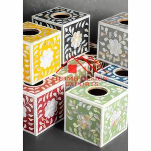 Boîte à mouchoirs décorative en incrustation d'os à prix réduit en promotion, support de rangement pour décorations de vaisselle - Product Image 5