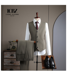 Costumes pour hommes haut de gamme tenue formelle sophistiqué coupe ajustée gentleman affaires décontracté costumes professionnels pour les mariages mariés - Product Image 3