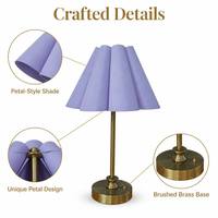 Lámpara de Mesa Táctil Inalámbrica OEM con Pantalla de Tela Blanca con Volantes, Base de Latón Dorado Recargable con LED, Decoración Personalizada para Bodas, Eventos y Fiestas