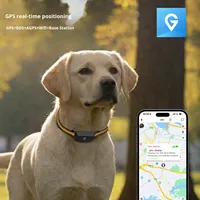 Localizador GPS 4G Mini Impermeable IP65 para Mascotas con Collar Antipérdida, Batería de >20h, Valla Electrónica, Historial de Rastreo, Compatible con iOS/Android