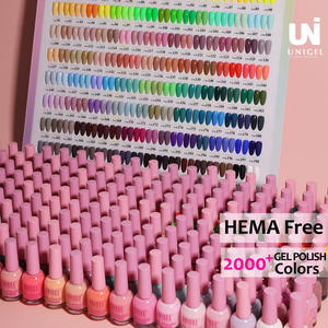 Pour Unigel #091-#108 marque privée 2in1 <span class=keywords><strong>vernis</strong></span> à gel UV et laque à ongles 98% système d'ongles de marque privée en gros assorti - Product Image 1