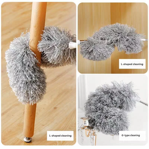 <span class=keywords><strong>Plumeau</strong></span> télescopique en microfibre de 280 cm avec manche en acier inoxydable extensible pour le nettoyage et la collecte de poussière dans les voitures et dans la maison - Product Image 4