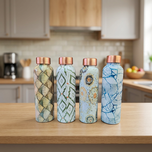 Trendy Floral Designer Eco-Friendly Metal Dishwasher Safe Anti-corrosion Coating Boiling Water Safe Outdoor Use <b>Tea</b> Drinkware - Product Image 5