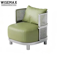 WISEMAX FURNITURE Mobilier commercial moderne et minimaliste, table et chaises en métal, canapé 2 places pour café, restaurant