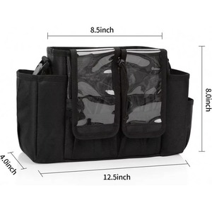 Bolsa de brochas de maquillaje profesional con cubierta de PVC, bolsa de maquillaje de gran capacidad con correa ajustable y muestra gratuita. - Product Image 2
