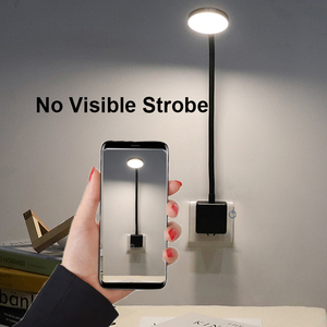 Lampe de chevet LED à commande tactile, dimmable, CCT réglable, respectueuse de l'environnement, pour la lecture et la nuit, avec prise européenne - Product Image 6