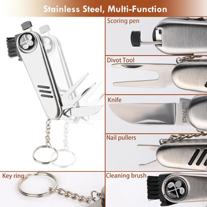 <span class=keywords><strong>Kit</strong></span> d'accessoires de golf avec télémètre, brosse, tees, pince à balles, mini-scoreur, housse de club, accessoires essentiels pour sac de golf - Product Image 6