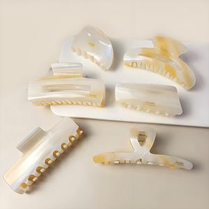 GENYA <span class=keywords><strong>2025</strong></span> nuovo grande acetato graffette per capelli in acrilico perlato <span class=keywords><strong>Banana</strong></span> clip per donne e ragazze accessori per capelli alla moda - Product Image 1