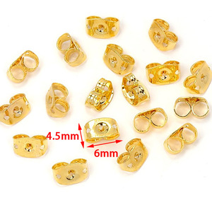 Ohrstecker-Verschlüsse für Schmuckherstellung Zubehör Edelstahl Beschichtete Flache Stifte - Product Image 5