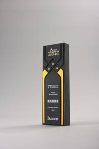 Base trophée en métal cuivre argent or marbre Simple personnalisé décoration de bureau de mode anniversaire souvenir cadeau pierre à encre - Product Image 2