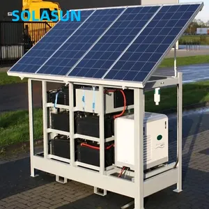 Kit de Sistema Solar Híbrido 5KVA Kit de Panel Solar para Uso Doméstico Completo 3000W 4000W 5000W Iones de Litio 10KW Sistema de Energía Solar MPPT
