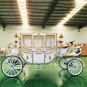 Carrosse électrique royal ZOWN blanc et or, carrosse de mariage princesse, 60V 80A, roues solides, personnalisable - Product Image 2