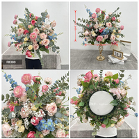 Boule de fleurs artificielles en soie, style frais, élégante, blanche, pour centre de table de mariage, décoration de table pour anniversaire, événement, fête