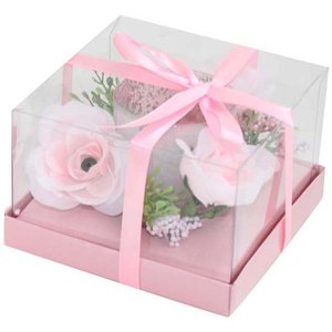 Vela de Cristal Rosa con Flores, Velas Novedosas - Product Image 2