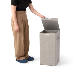 Recién llegado, cesto de ropa sucia de tela plegable Rectangular con tapa, superventas, artículos para el hogar para uso diario - Product Image 6