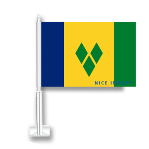 Drapeau de la Trinité-et-<span class=keywords><strong>Tobago</strong></span> pour voiture, drapeau pour fenêtre de voiture en polyester avec mât inclus, décorations patriotiques pour les célébrations festives - Product Image 2