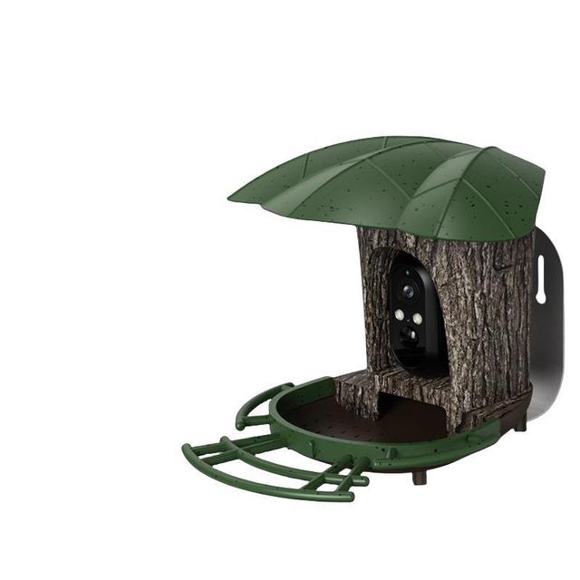 Oniya Resin Smart Bird Feeder with Camera Solar Powered AI Identify 3MP HD Video Weatherproof Design Bird House for Outside