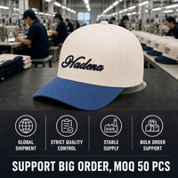 Casquette de baseball classique structurée à 5 panneaux, bicolore, brodée, à visière incurvée, de haute qualité, avec logo personnalisé, pour le sport