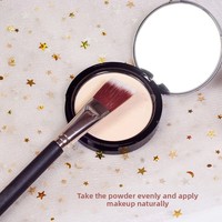 Nouvelle brosse à fond de teint ultra-fine et élargie à angle droit pour le visage, en fibres artificielles, manche en bois, ne retient pas le fond de teint liquide