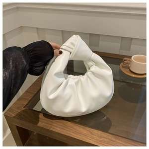 Korean Version of the Simple Women's <b>Underarm</b> <b>Bag</b>, Solid Color, Cloud Pleated <b>Bag</b> - Product Image 1