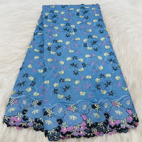 Tissus en voile brodés de luxe NI.AI du Nigéria, fleurs, dentelle suisse, tissu en dentelle 3D, dentelle en coton pour vêtements, dentelle en voile pour fête