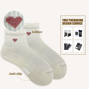 جوارب رياضية قطنية مريحة بسعر المصنع، جوارب OEM ODM للرقص - Product Image 1