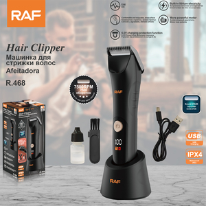 RAF R.468 Tagliacapelli Professionale per Uso Domestico, Ricaricabile USB, Impermeabile, Regolabarba Elettrico per Uomo, per <span class=keywords><strong>la</strong></span> Cura Quotidiana <span class=keywords><strong>a</strong></span> Casa - Product Image 6