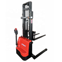 Chariot élévateur à palettes électrique compact pour allées étroites HELI 1,5 tonne 1500 kg, élévateur à palettes piéton 3,5 m de mât, chariot élévateur à palettes manuel CE