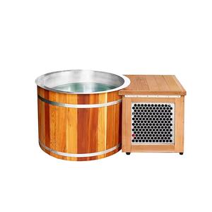 Bañera de Hielo de Madera de Alta Calidad 304, <span class=keywords><strong>Precio</strong></span> de Fábrica, Panel de Cedro Rojo con Cubierta Aislante Impermeable y Enfriador de Agua Fría - Product Image 2