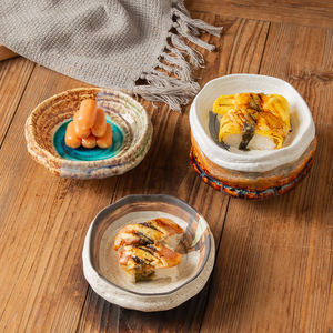 Plato Irregular de salsa de cerámica de <span class=keywords><strong>5</strong></span> pulgadas, vajilla para condimentos de cocina, platos para condimentos, cuenco para servir aperitivos - Product Image 4